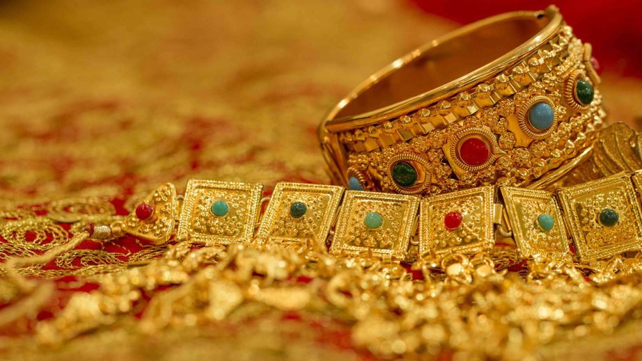 Close up of Gold Jewelry